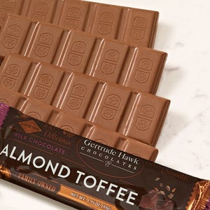 Milk Chocolate Almond Toffee Candy Bars - 5 Pack